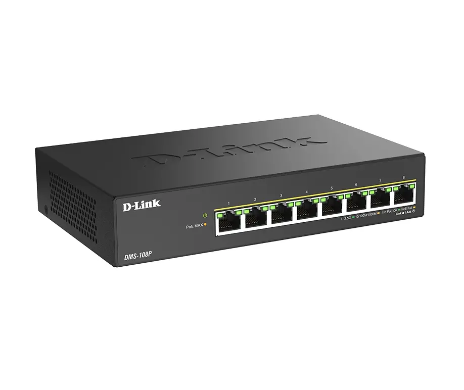 Комутатор, D-Link 8 ports 2.5G/MultiGig PoE Unmanaged Switch, Metal - image 1