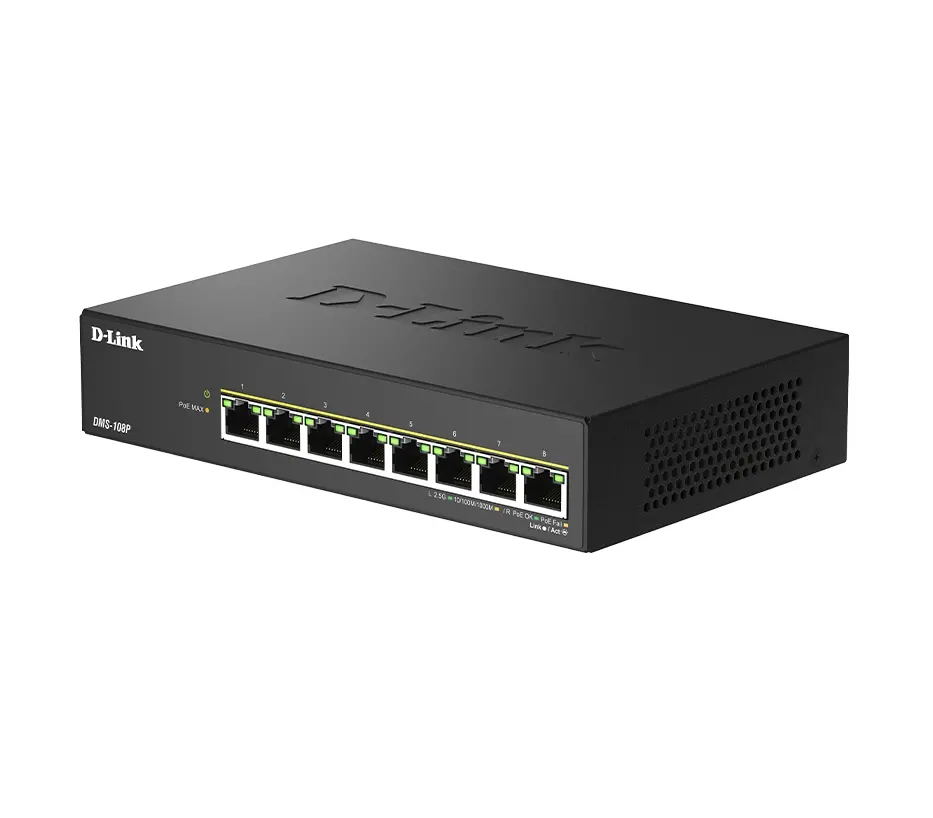 Комутатор, D-Link 8 ports 2.5G/MultiGig PoE Unmanaged Switch, Metal - image 2