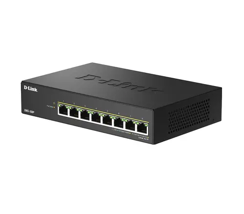 Комутатор, D-Link 8 ports 2.5G/MultiGig PoE Unmanaged Switch, Metal - 3