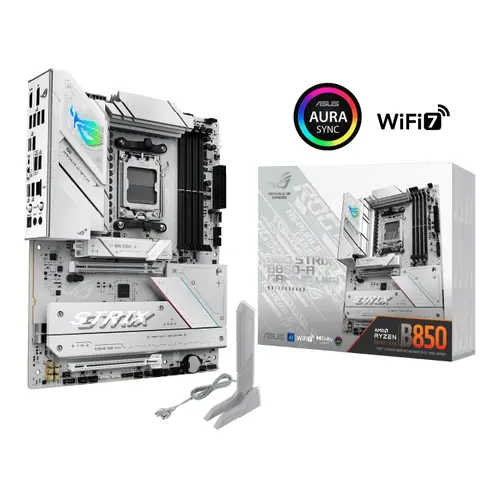 Дънна платка, Asus ROG Strix B850-A Gaming Wi-Fi + Asus ROG Strix SLC IV 360 ARGB LCD White - 1