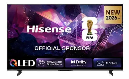 Телевизор, Hisense 50" E7S Pro, 4K Ultra HD 3840x2160, QLED, Quantum Dot, 144Hz, HDR 10+ adaptive, HLG, Dolby Vision, DTS Virtual X, Smart TV, WiFi 5GHz, WiFi Direct, BT, Anyview Cast, 4xHDMI, 2xUSB, LAN, CI+, DVB-T2/C/S2, Black - 1