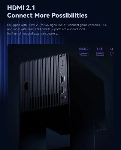 Wanbo преносим смарт проектор Portable Smart Projector - Cube 2 S - Deep Night, 8K, 500 ANSI, HDR10, VIDAA OS, Dolby Audio - 18