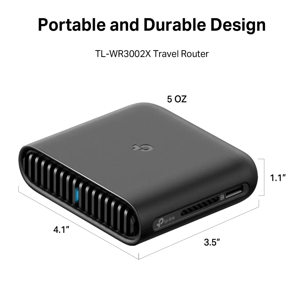 Безжичен рутер TP-LINK TL-WR3002X, AX3000 Wi-Fi 6, преносим - image 6