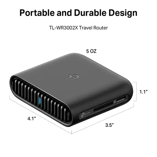 Безжичен рутер TP-LINK TL-WR3002X, AX3000 Wi-Fi 6, преносим - 7