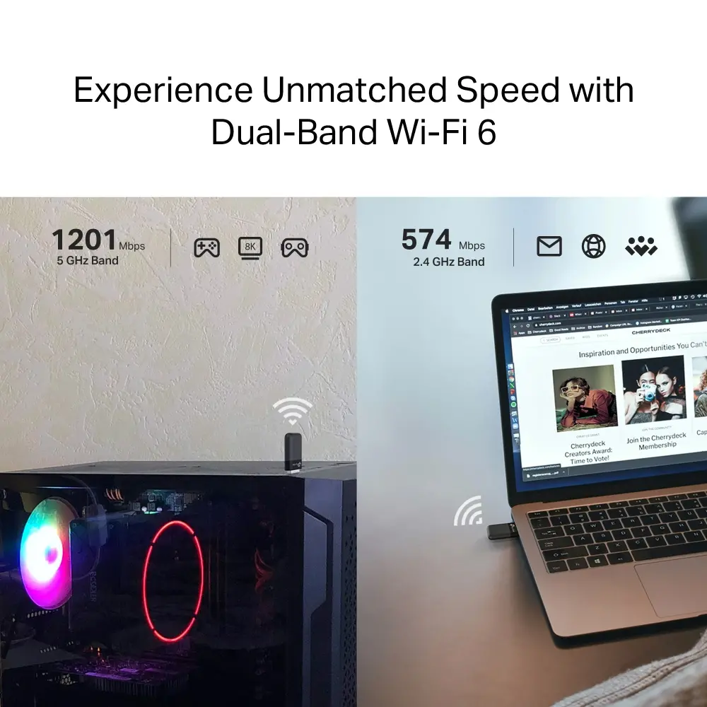 Безжичен адаптер TP-Link Archer TX23U, AX1800 Dual Band mini WiFi 6 - image 4