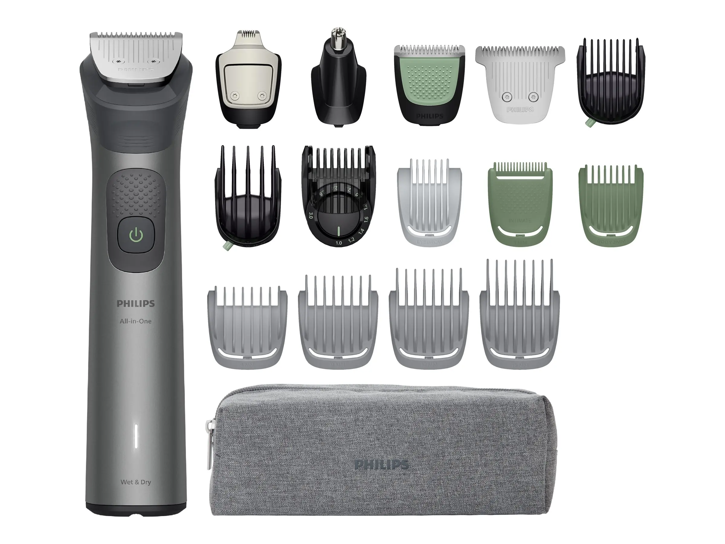 PHILIPS Trimmer All-in-One s7000 17în1 Tehnologie BeardSense timp de funcționare fără fir până la 120min