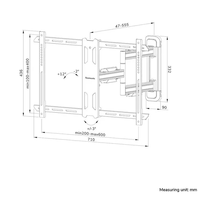 Стойка, Neomounts Level-850 TV mount wall 40-70" - full motion - fast installation - image 14