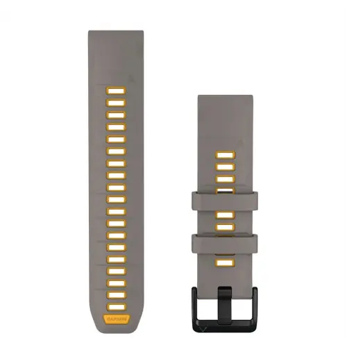 Garmin QuickFit® 22 Silver Gray/Yellow Flare силиконова каишка 010-14507-02
