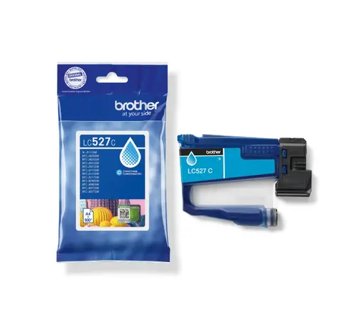Консуматив, Brother LC527C Cyan Ink Cartridge for MFCJ5010DW/MFCJ5110DW - 900 page yield - 1