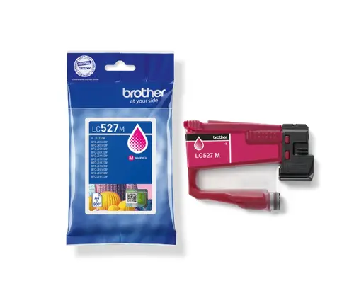 Консуматив, Brother LC527M Magenta Ink Cartridge for MFCJ5010DW/MFCJ5110DW - 900 page yield - 1