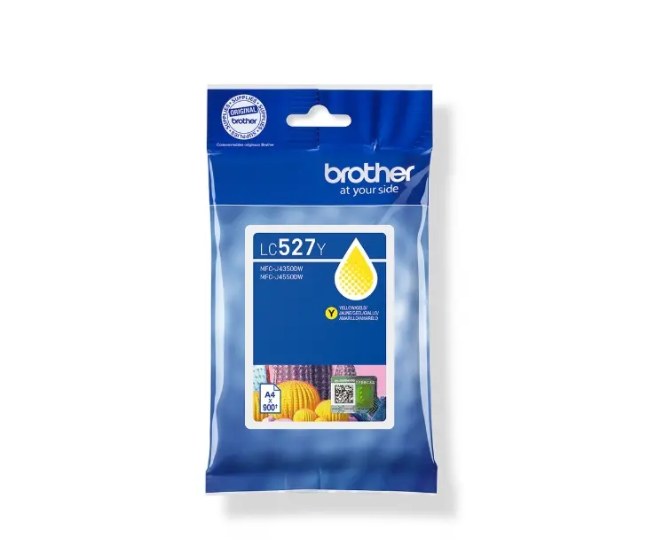 Консуматив, Brother LC527Y Yellow Ink Cartridge for MFCJ5010DW/MFCJ5110DW - 900 page yield - image 2