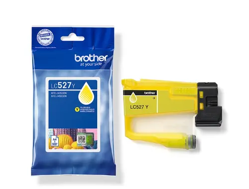 Консуматив, Brother LC527Y Yellow Ink Cartridge for MFCJ5010DW/MFCJ5110DW - 900 page yield - 1