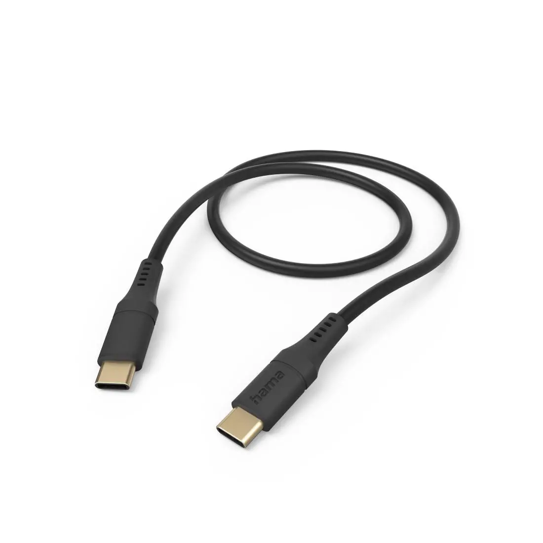 HAMA Cablu de încărcare "Flexible", USB-C - USB-C, 1.5 m, din silicon, negru