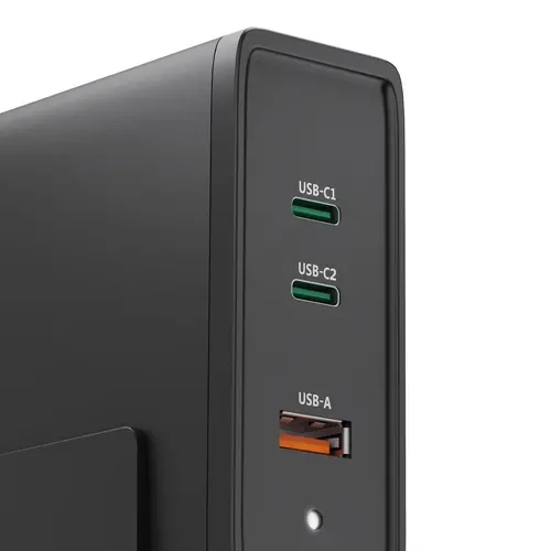 HAMA Зарядна станция 140W, USB-C, 3 порта, GaN, Power Delivery (PD) - 7