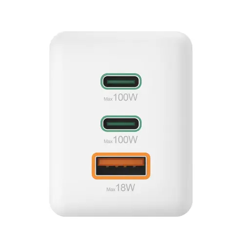 HAMA Комплект Бързо зарядно и кабел за зареждане, 100 W GaN, 2x USB-C PD, 1x USB-A QC - 11