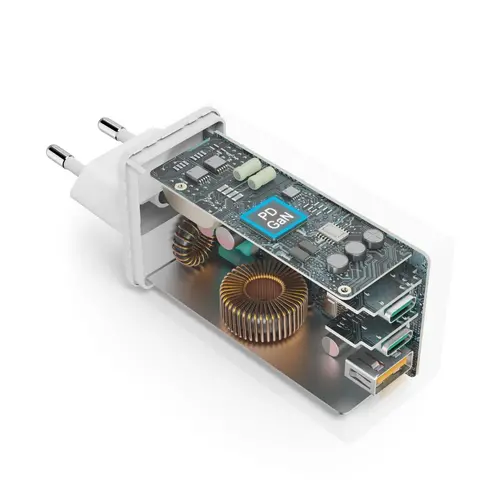 HAMA Комплект Бързо зарядно и кабел за зареждане, 100 W GaN, 2x USB-C PD, 1x USB-A QC - 7
