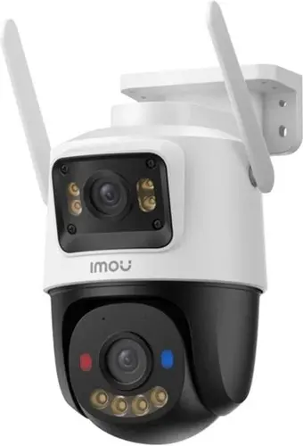 Imou Cruiser Dual 2C, full color night vision 4G, Wi-Fi IP camera 3MP + 3MP, 355 Pan, 0-90 Tilt, 1/3 CMOS, H.265, micro SD(512GB), 3.6mm Fixed lens, FOV 93, IR up to 30m, 8x Zoom, 1xRJ45, Red-Blue light, Mic and Speaker, spotlight, IP66
