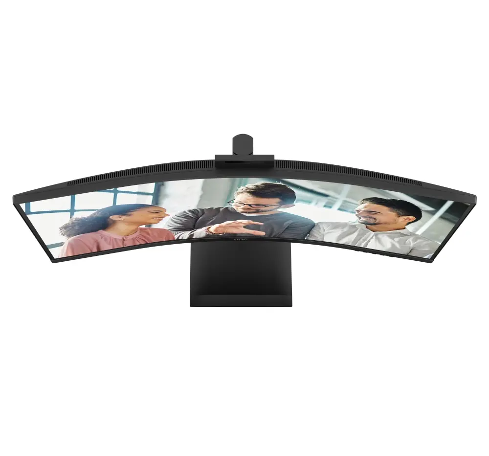 Монитор, AOC CU34E4CW, 34" Curved 1500R, VA, WLED, 3440x1440@120Hz, 4ms GtG, 1ms MPRT, 350cd m/2, 3500:1, 50M:1 DCR, Adaptive Sync, FlickerFree, Anti-Blue Light, 5Wx2, Webcam 5MP, Tilt, Height Adjust, Swivel, 2xHDMI, DP, USB hub, KVM, RJ45 - image 4