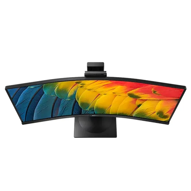 Монитор, Philips 34B1U5600CH, 34" Curved 1500R, VA, WLED, 3440x1440@120Hz, 4ms GtG, 350cd m/2, 3000:1, 50m:1 DCR, Adaptive Sync, FlickerFree, Low Blue Mode, 5Wx2, Webcam 5MP, Tilt, Height Adjust, Swivel, HDMI, DP, USB hub, KVM, RJ45 - image 2