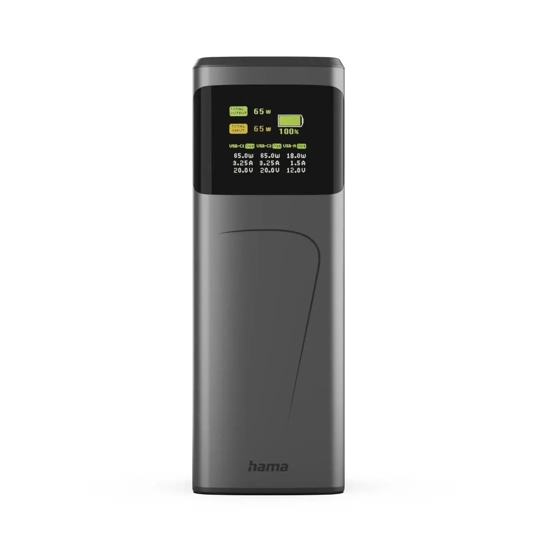 HAMA Външна батерия “High Power”, 65 W, 20000 mAh, 2x USB-C, USB-A, Fast Charging - image 2