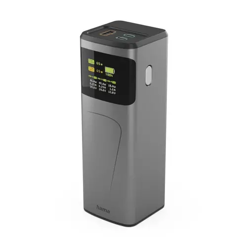 HAMA Външна батерия “High Power”, 65 W, 20000 mAh, 2x USB-C, USB-A, Fast Charging - 1