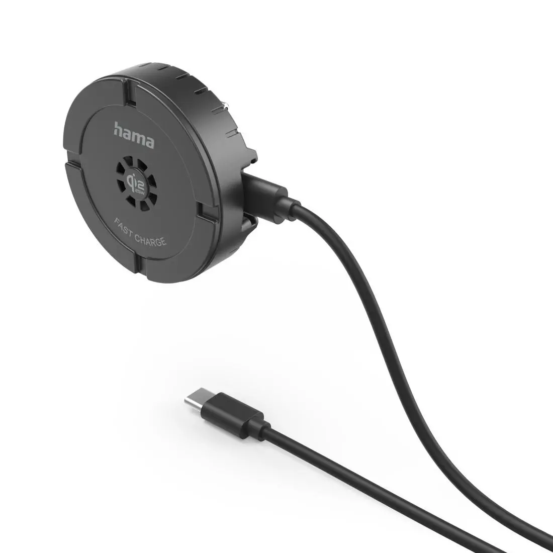 HAMA Безжично зарядно устройство Qi2 25W, бързо зареждане, черно - image 1