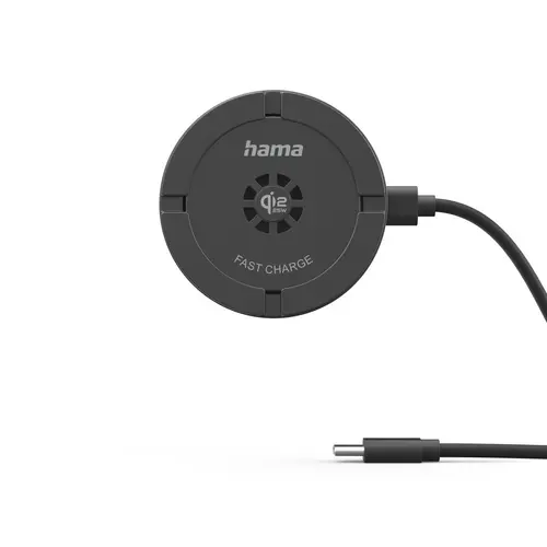 HAMA Безжично зарядно устройство Qi2 25W, бързо зареждане, черно - 1