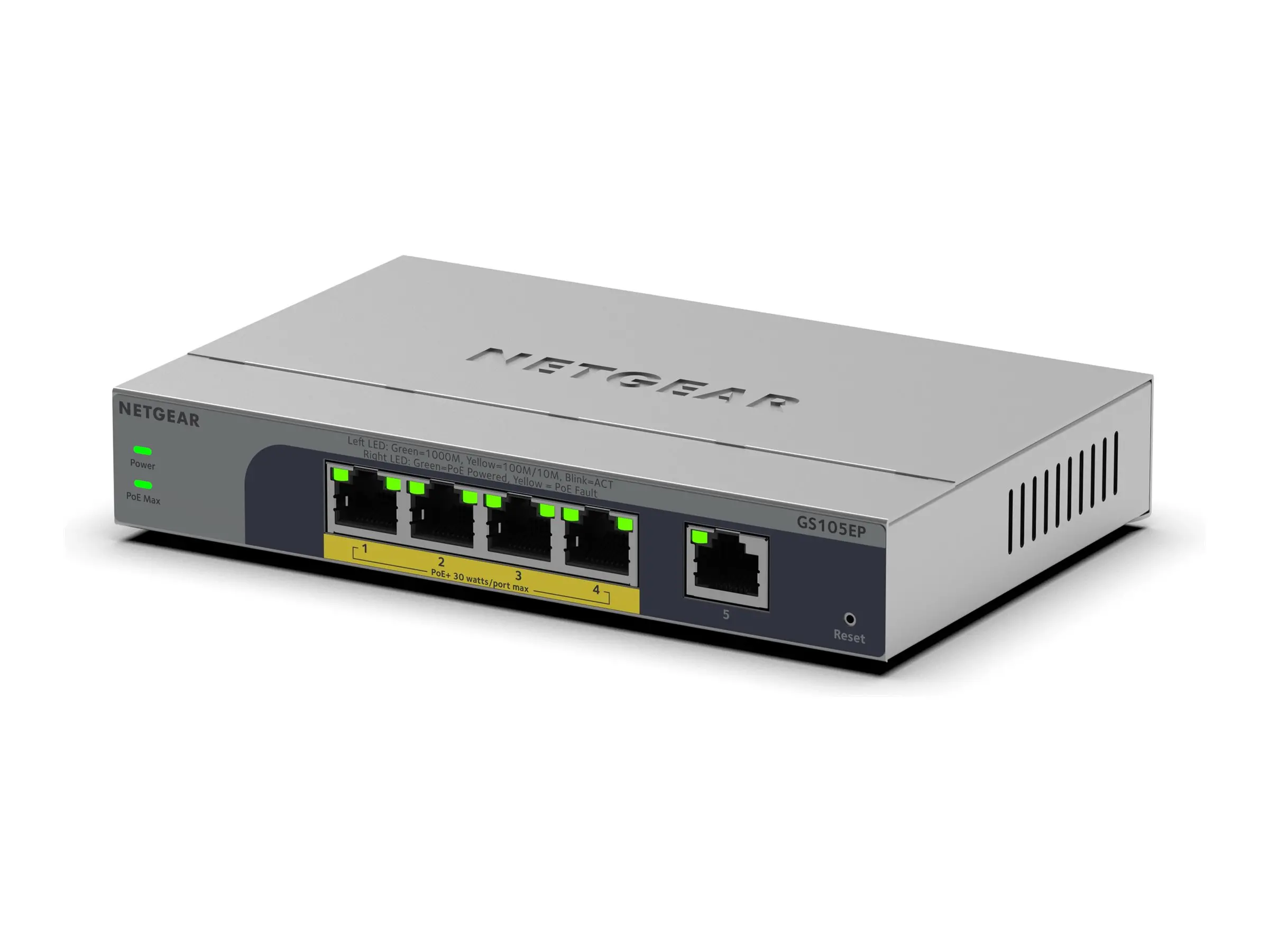 NETGEAR Switch cu 5 porturi GB PLUS cu POE+ GS105EP