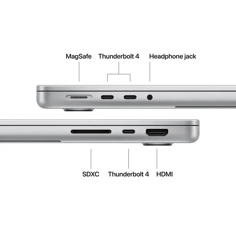Лаптоп, Apple 14-inch MacBook Pro: Apple M5 chip with 10-core CPU and 10-core GPU, 16GB, 1TB SSD - Silver - image 4