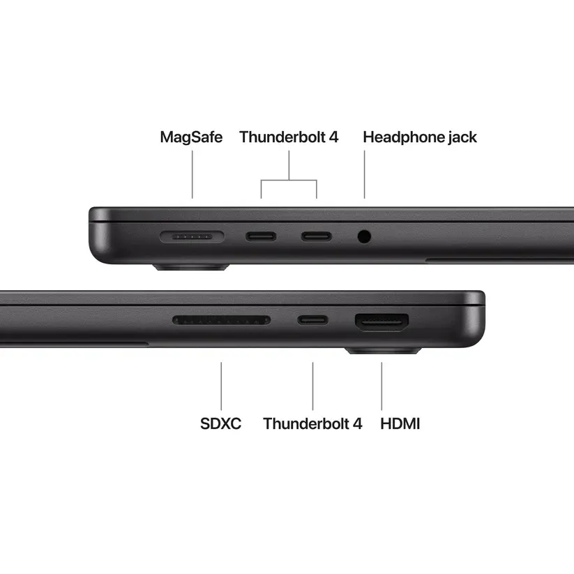 Лаптоп, Apple 14-inch MacBook Pro: Apple M5 chip with 10-core CPU and 10-core GPU, 16GB, 1TB SSD - Space Black - image 4