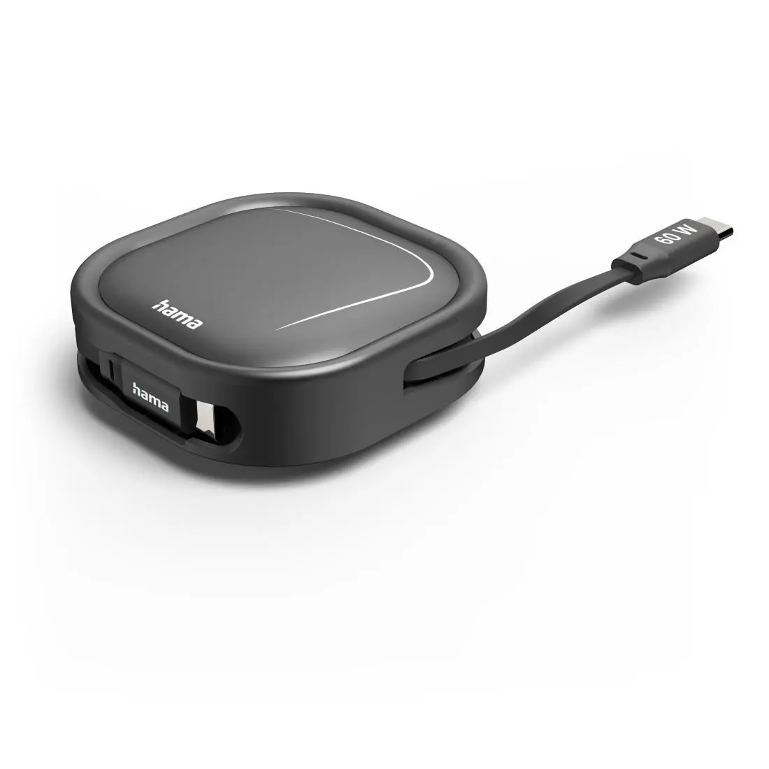 HAMA Прибиращ се кабел за зареждане, USB-C - USB-C, 60 W, 1 м - image 4