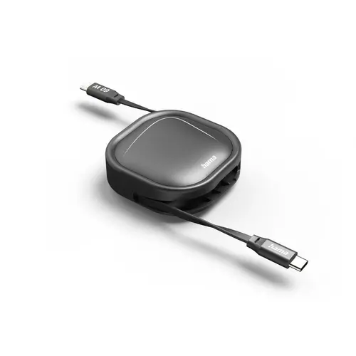HAMA Прибиращ се кабел за зареждане, USB-C - USB-C, 60 W, 1 м - 6