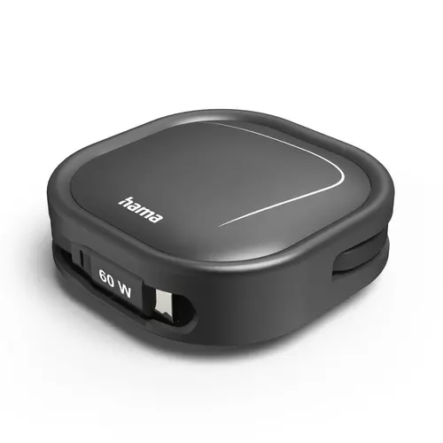 HAMA Прибиращ се кабел за зареждане, USB-C - USB-C, 60 W, 1 м - 8