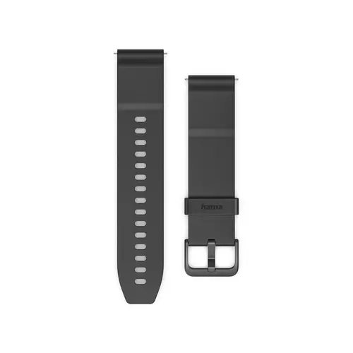 HAMA Λουράκι για smartwatch, 20 mm, NFC ανέπαφες πληρωμές, μαύρο - 1