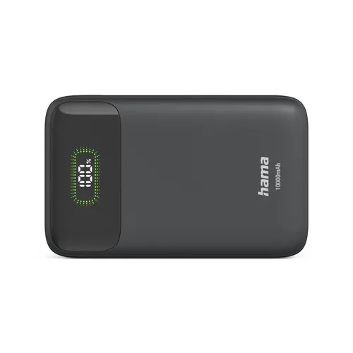 HAMA Външна батерия "PD10-W20", 10000 mAh, 3 изхода: 2 x USB-C, USB-A, Бързо зареждане - 3