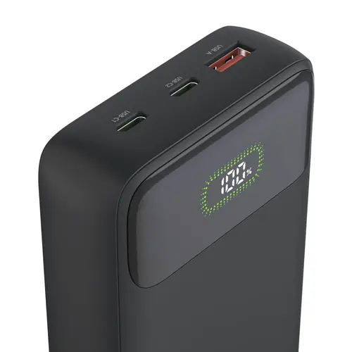 HAMA Външна батерия "PD20-W20", 20000 mAh, 3 изхода: 2 x USB-C, USB-A, Бързо зареждане - 6