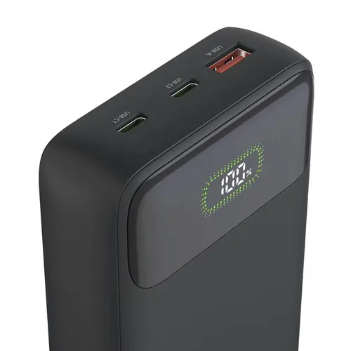 HAMA Външна батерия "PD20-W20", 20000 mAh, 3 изхода: 2 x USB-C, USB-A, Бързо зареждане - 9