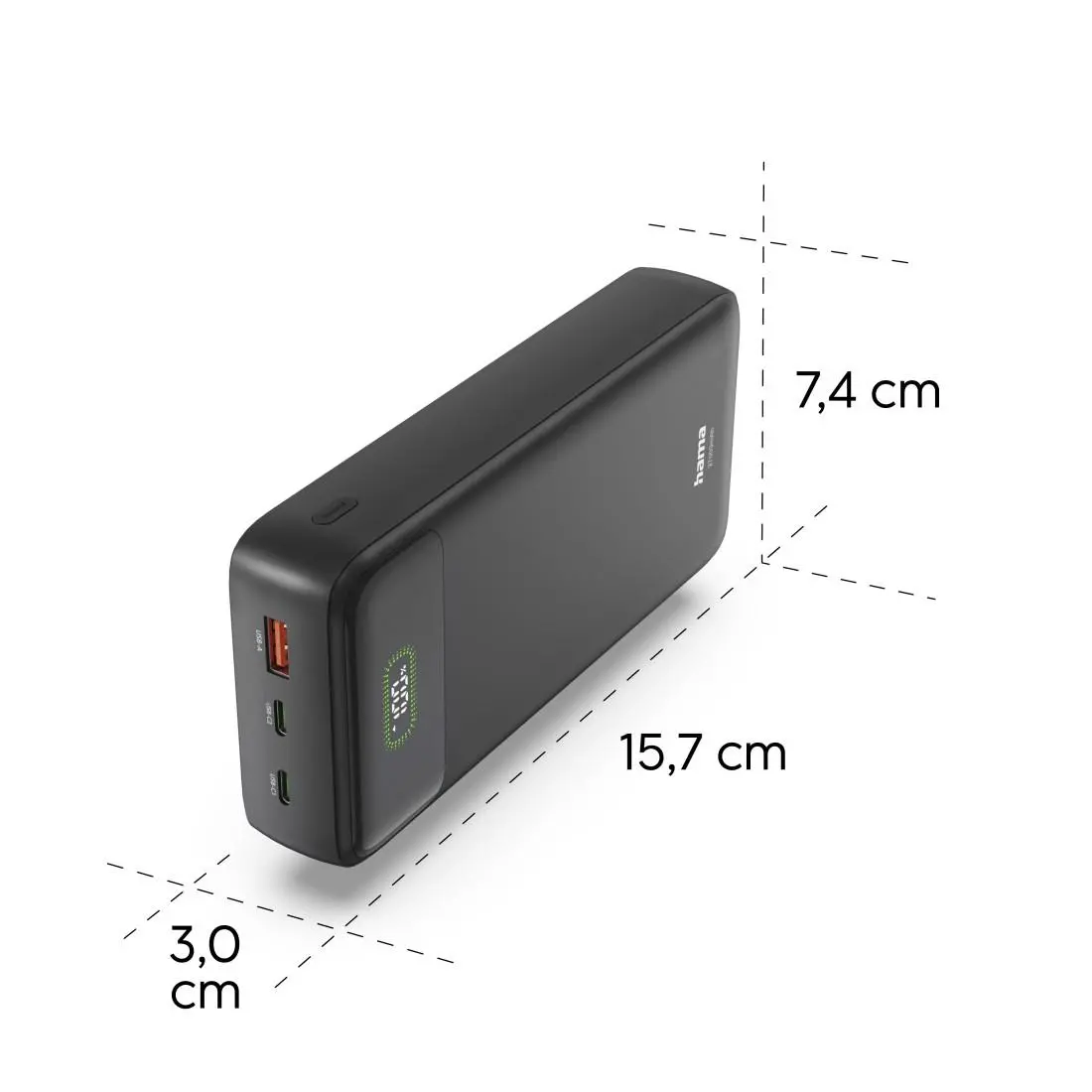 HAMA Външна батерия "PD27-W65", 27000 mAh, Изходи: 2xUSB-C, USB-A, Бързо зареждане - image 11