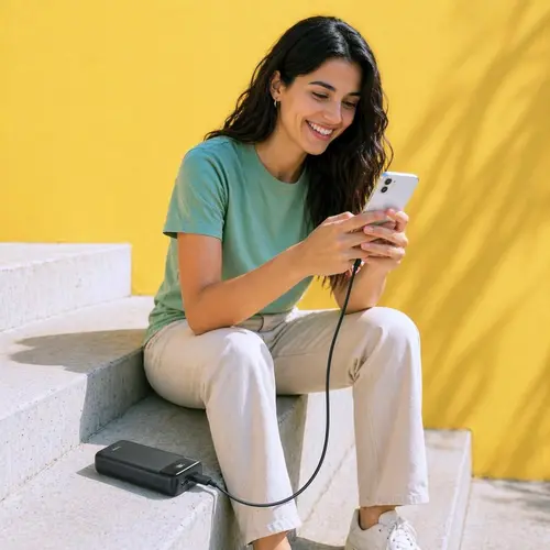 HAMA Външна батерия "PD27-W65", 27000 mAh, Изходи: 2xUSB-C, USB-A, Бързо зареждане - 4