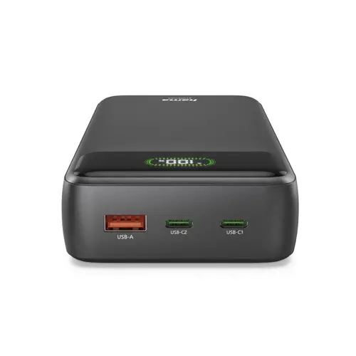 HAMA Външна батерия "PD27-W65", 27000 mAh, Изходи: 2xUSB-C, USB-A, Бързо зареждане - 6