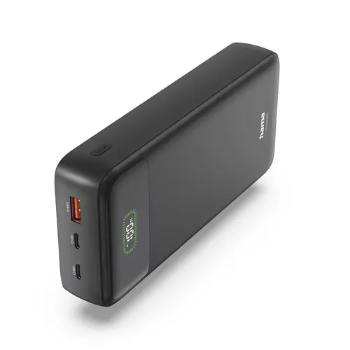 HAMA Външна батерия "PD27-W65", 27000 mAh, Изходи: 2xUSB-C, USB-A, Бързо зареждане - 7