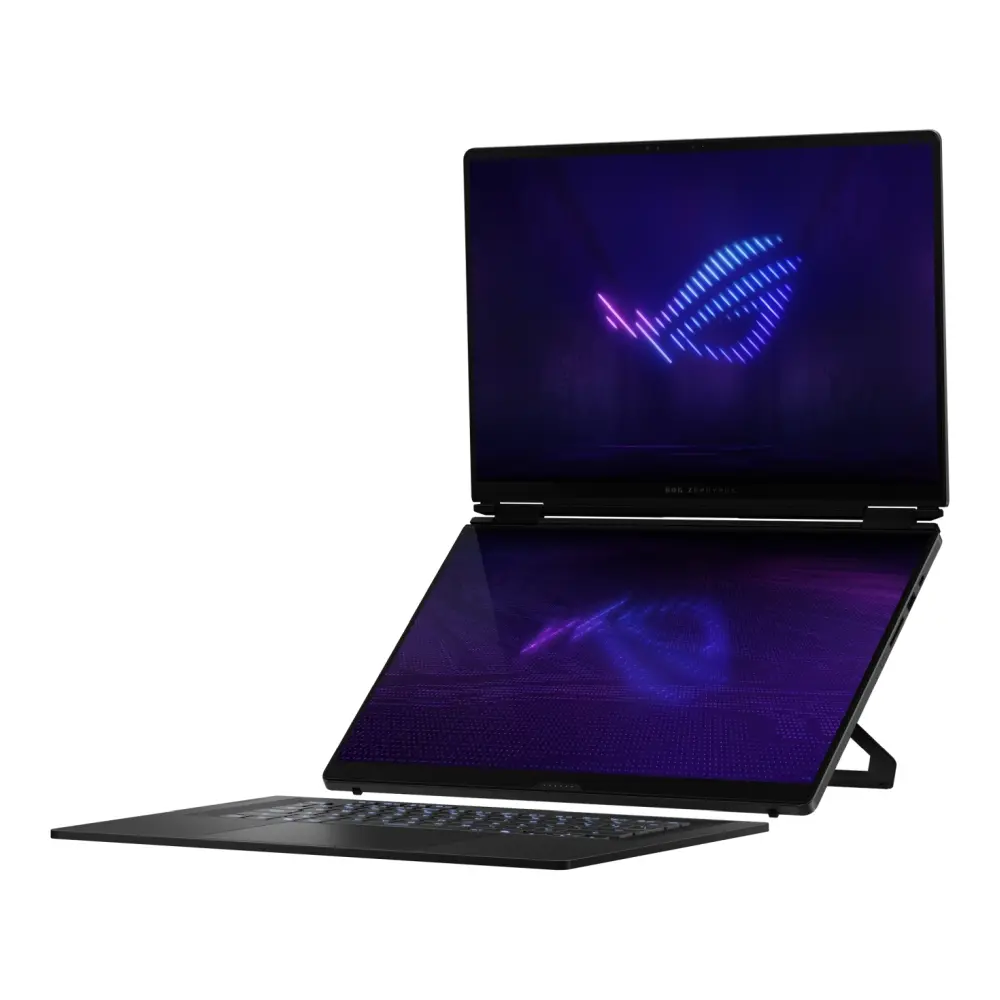 Лаптоп, Asus ROG Zephyrus Duo 16, GX651AX-SR086X, Intel Ultra 9 16.0 OLED WQXGA+(WQ+) 2880X1800 16:10 Bend+500nits(HDR 1100nits) Glare DCI-P3:100%,120 HzLPDDR5X 64GB (onbd) ,2TB G4,RTX5090 24 GB G5,Wi-Fi 7 ,Backlit Kbd 1-Zone RGB, Windows 11 Pro,Stell - image 2