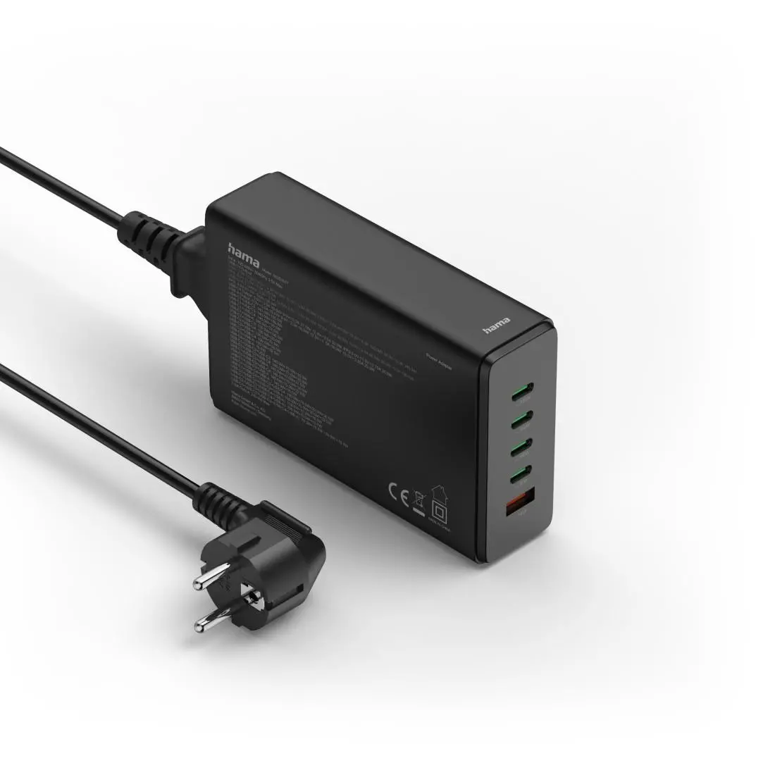 HAMA Зарядна станция 240 W, GaN, Fast Charger, 4 x USB-C, 1 x USB-A, PD - image 1