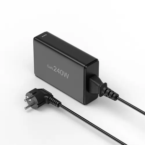 HAMA Зарядна станция 240 W, GaN, Fast Charger, 4 x USB-C, 1 x USB-A, PD - 3