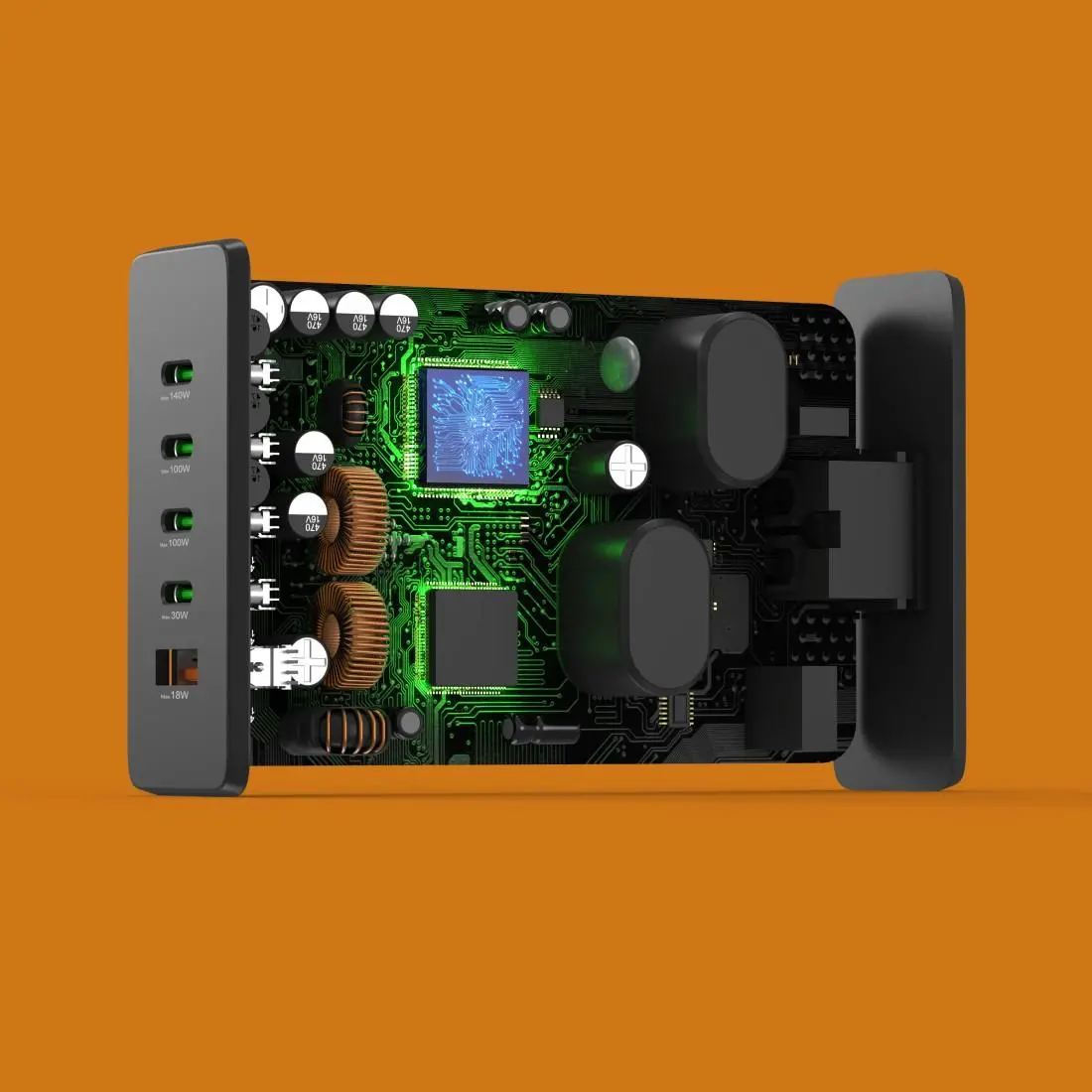 HAMA Зарядна станция 240 W, GaN, Fast Charger, 4 x USB-C, 1 x USB-A, PD - image 8