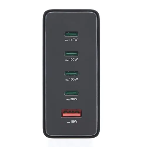 HAMA Зарядна станция 240 W, GaN, Fast Charger, 4 x USB-C, 1 x USB-A, PD - 10