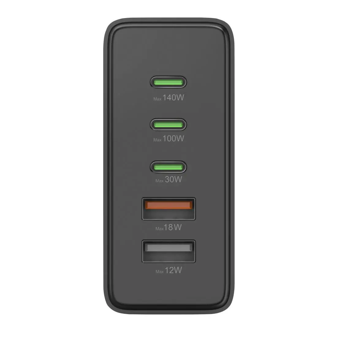 HAMA Зарядна станция 140 W, GaN, Fast Charger, 3 x USB-C, 2 x USB-A, PD - image 13
