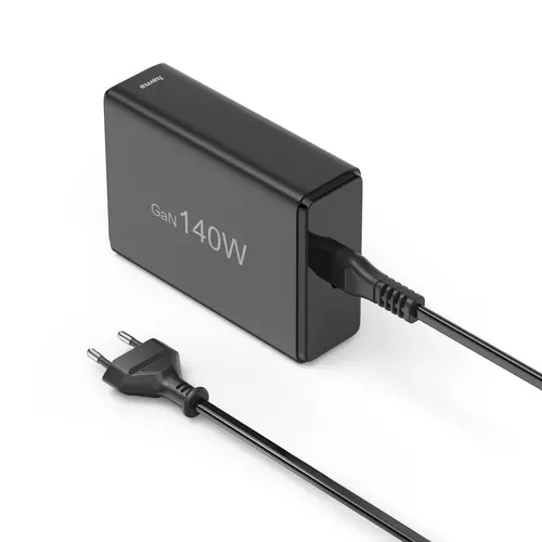 HAMA Зарядна станция 140 W, GaN, Fast Charger, 3 x USB-C, 2 x USB-A, PD - 3