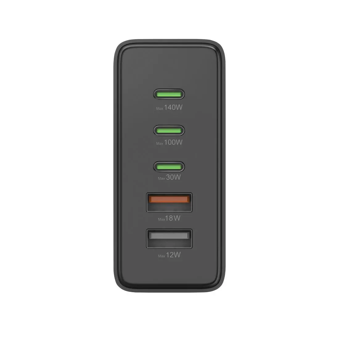 HAMA Зарядна станция 140 W, GaN, Fast Charger, 3 x USB-C, 2 x USB-A, PD - image 9