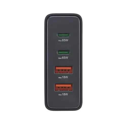 HAMA Зарядна станция 65 W, GaN, Fast Charger, 2 x USB-C, 2 x USB-A, PD - 12